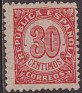 Spain 1938 Numbers 30 CTS Red Edifil 750. 750 u. Uploaded by susofe